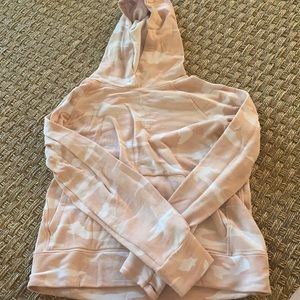 Athleta girl pink camp pullover sweatshirt!